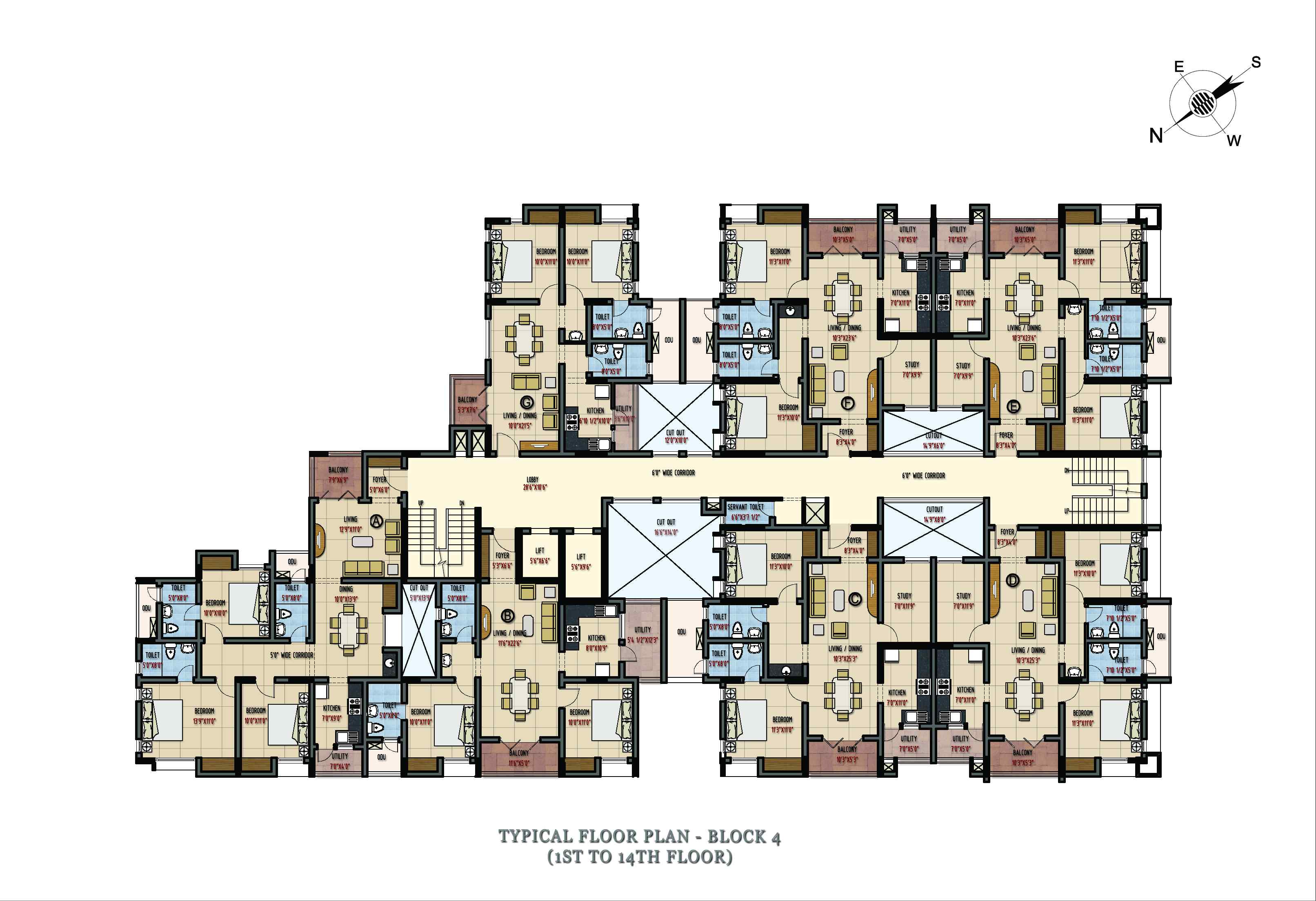 Typical Floor Plan · Typical Floor Plan